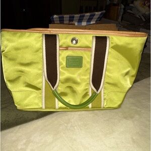 Vintage silk Coach handbag!!
